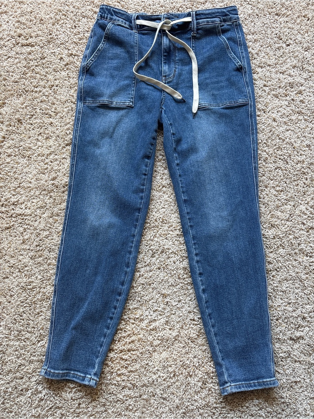 Judy Blue Jeans Womens 11/30 High Waisted Rise Pull On Jogger Drawstring